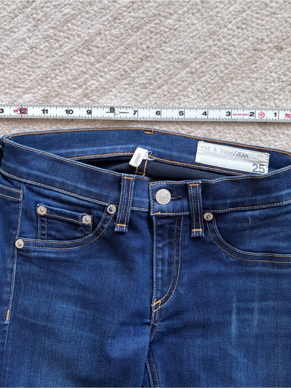 rag & bone Dark Blue Skinny Jeans Denim Women’s 25 - Picture 10 of 13